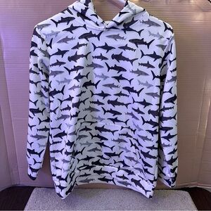 NEW Shark Pattern Lightweight Hoodie Great for Boys and Girls Size XLarge‎
